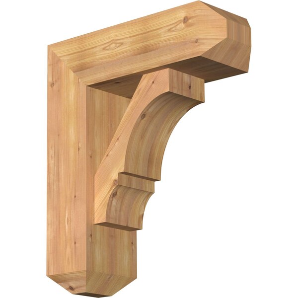 Ekena Millwork Balboa Craftsman Smooth Bracket w/ Offset Brace, Western Red Cedar, 7 1/2"W x 22"D x 26"H BKT0806X22X26BOA04SWR - main